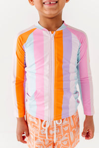 Summer Stripes: RASHGUARD ZIP-UP *SHIRT ONLY!*