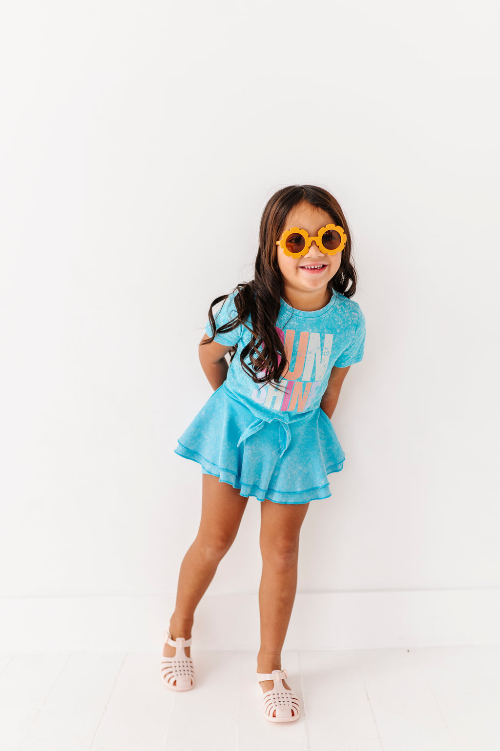 Sunshine | Blue Vintage Front-Tie Tee