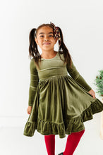 Load image into Gallery viewer, Sage | Velvet Bow Back Dress