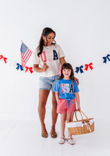 Load image into Gallery viewer, Patchwork USA | ADULT tees (*CROP + FULL LENGTH HERE)