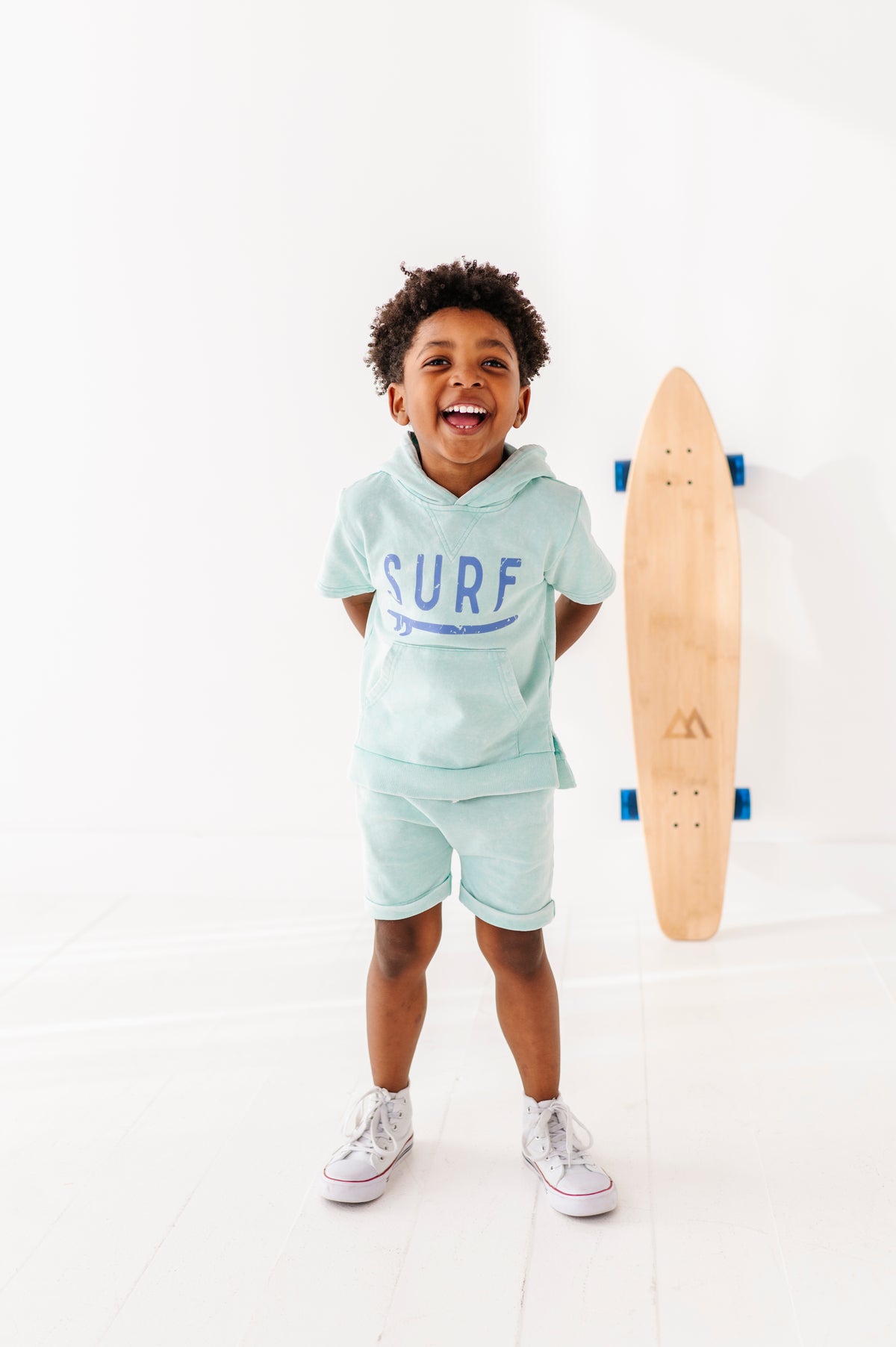 Surf | Mint Hooded Tee (French Terry)