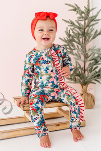 Holly Floral | ZIP ROMPER