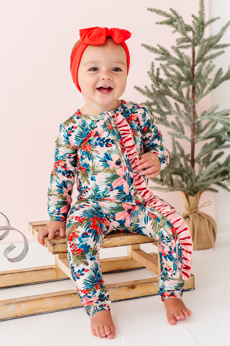 Holly Floral | ZIP ROMPER