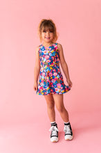 Load image into Gallery viewer, Electric Bloom | Open Sides Active Dress (with shorts!)