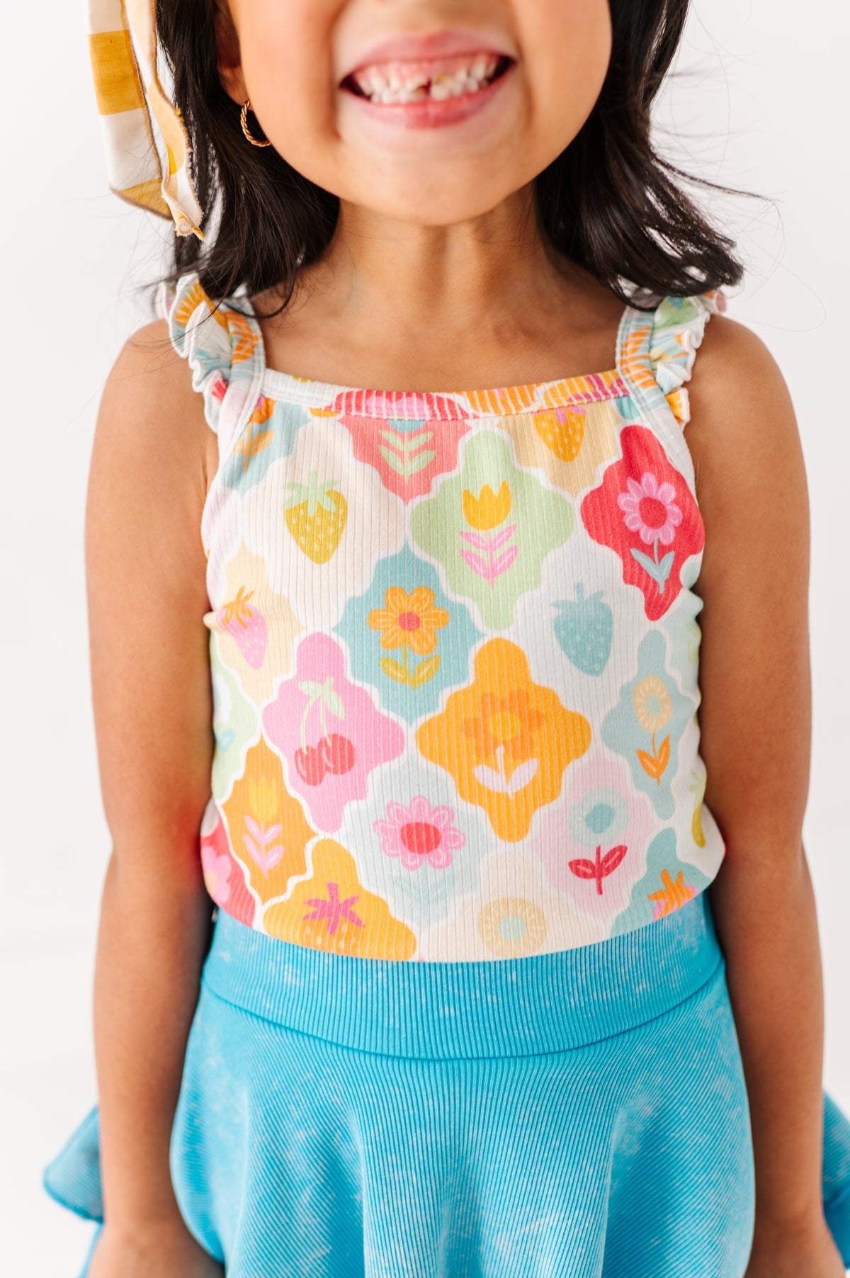 Fruity Floral | Ribbed Tank
