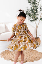 Load image into Gallery viewer, Golden Girl Floral DRESS