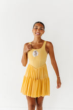 Belle (ADULT) | Buttercrem Mesh DRESS