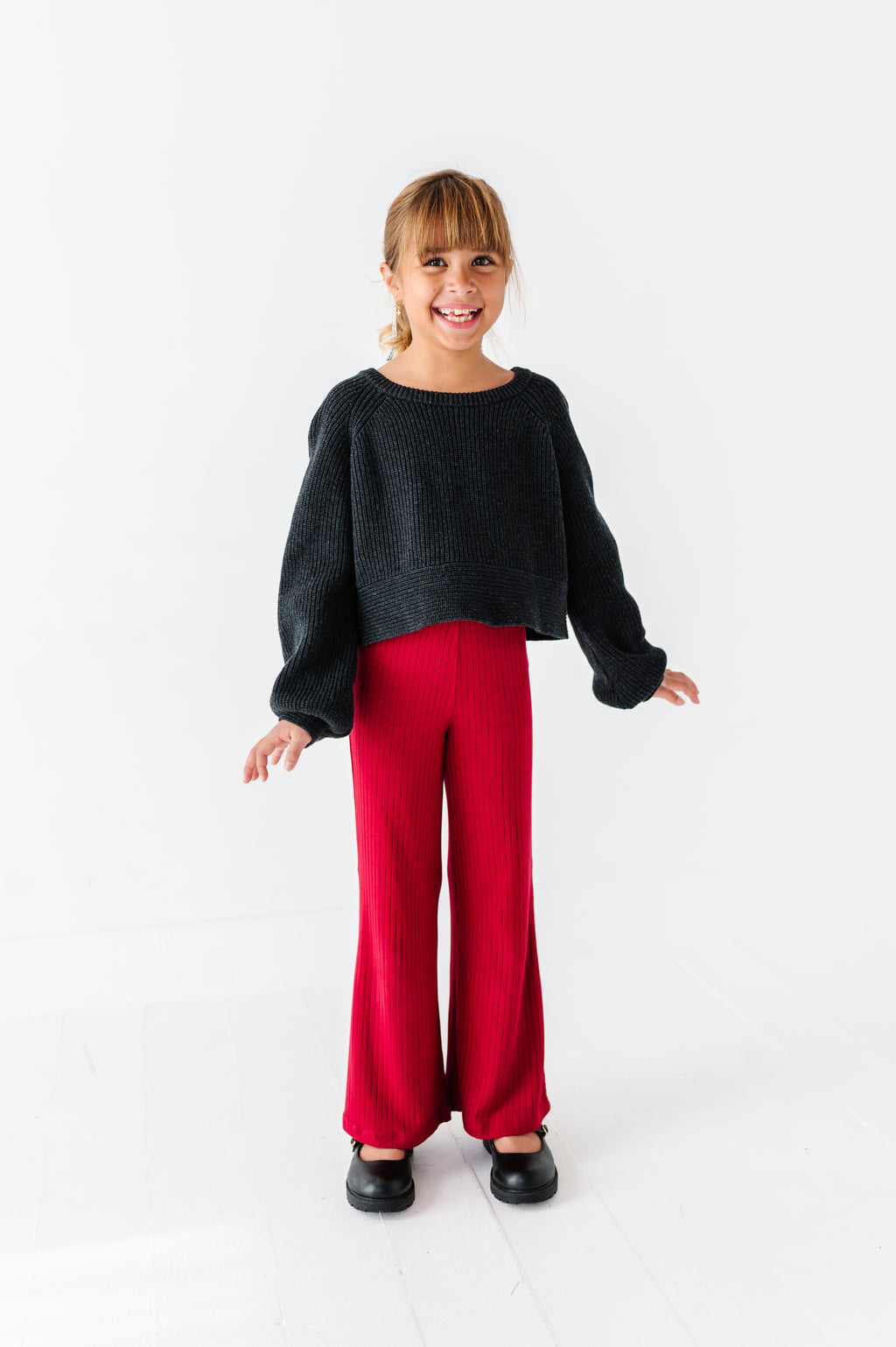 Noel Black | Bow Back Crop Sweater