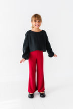 Noel Black | Bow Back Crop Sweater