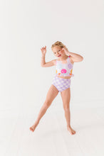 Load image into Gallery viewer, Smilies + Check: Ruffle TWO-PIECE Tankini