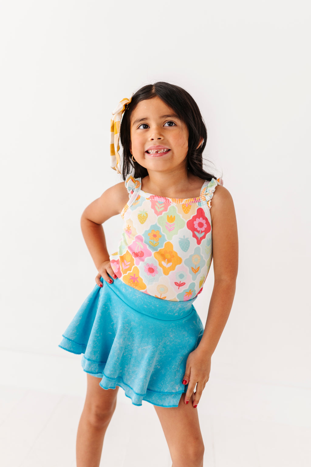 Fruity Floral | Ribbed Tank