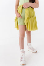 Tiana (KIDS) | Pistachio Mesh DRESS