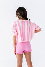 Load image into Gallery viewer, Cotton Candy Stripe | Boxy Crop