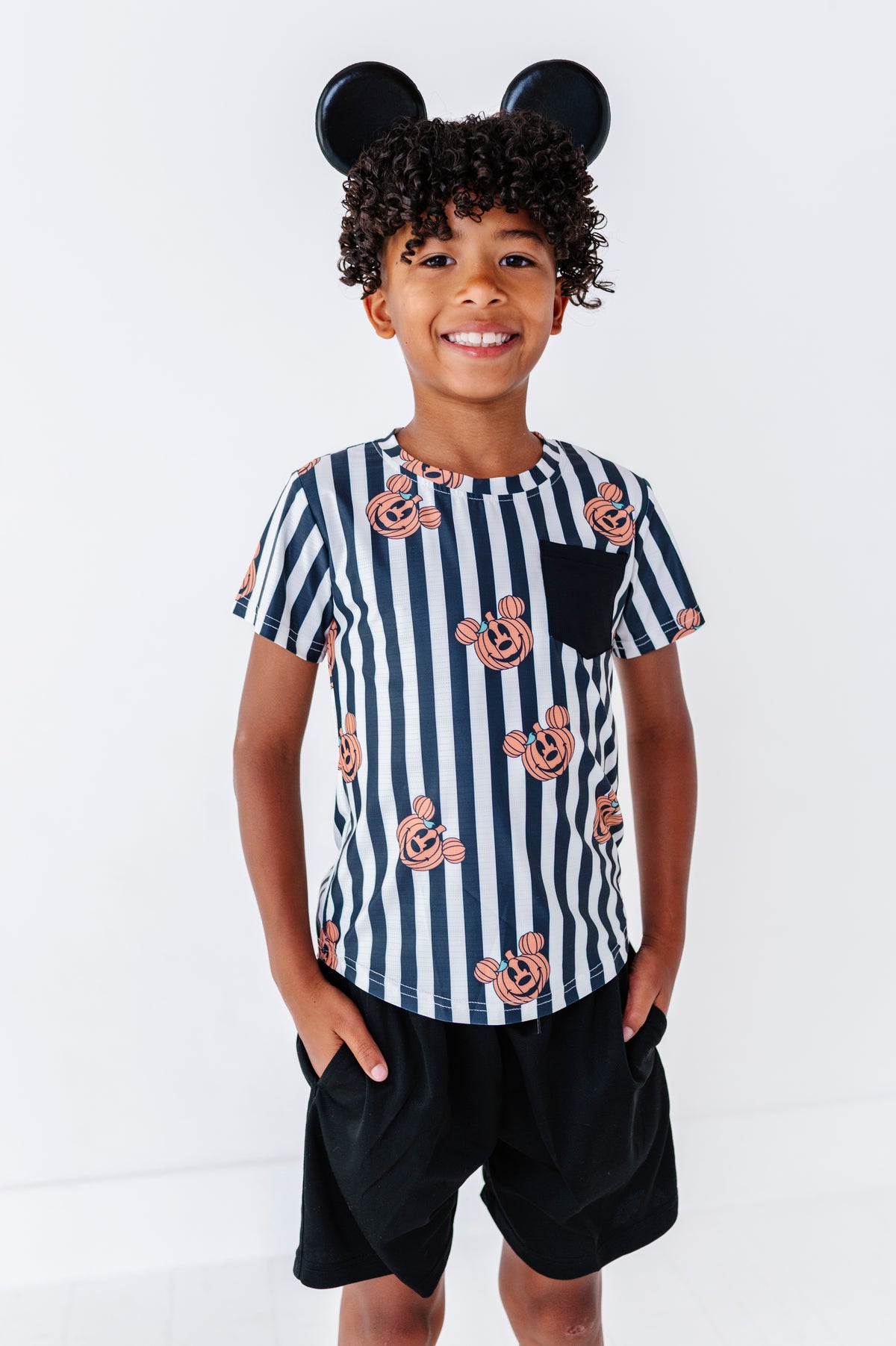 Stripe Mickey Pumpkin | BOYS Dri-Fit TEE