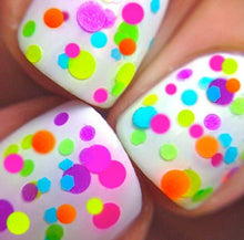 Load image into Gallery viewer, Neon Polka Dot Nail Polish