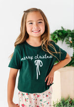 Load image into Gallery viewer, Merry Christmas Bow | (( GREEN )) YOUTH TEE