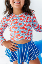Load image into Gallery viewer, Ditsy 4th of July Floral | Rashguard Skirted 2-Piece