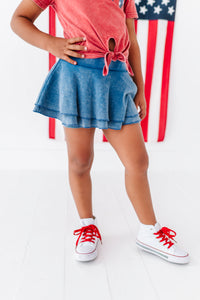 Navy RIBBED | Skort