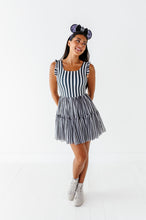 Load image into Gallery viewer, Midnight Stripe | ADULT Ruffle Mesh Dress