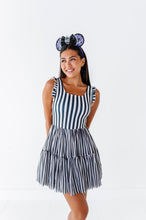 Load image into Gallery viewer, Midnight Stripe | ADULT Ruffle Mesh Dress