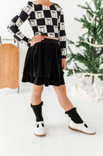 Load image into Gallery viewer, Black Velvet | 2-Tiered SKORT