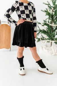 Black Velvet | 2-Tiered SKORT