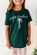 Load image into Gallery viewer, Merry Christmas Bow | (( GREEN )) YOUTH TEE