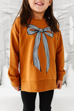 Load image into Gallery viewer, Striped Bow | SIDE-SPLIT SWEATSHIRT