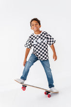 Load image into Gallery viewer, Skateboard Ghost | Checkered Boxy Tee