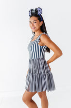 Load image into Gallery viewer, Midnight Stripe | ADULT Ruffle Mesh Dress
