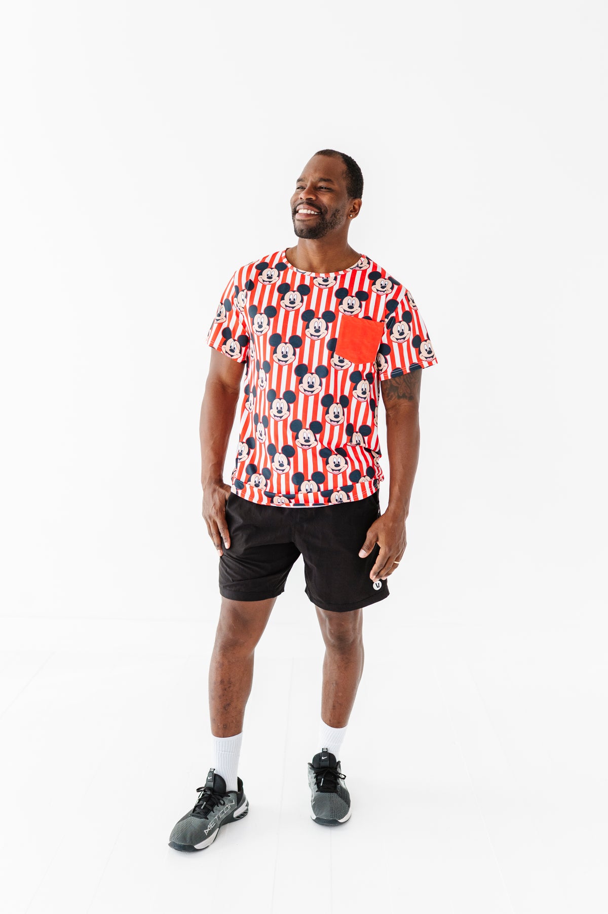MICKEY Stripe (ADULT) | Athletic TEE