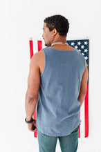 Load image into Gallery viewer, Men’s NAVY ‘USA’ Check Tank
