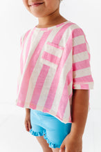 Load image into Gallery viewer, Cotton Candy Stripe | Boxy Crop