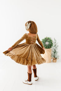 Carmel | Velvet Bow Back Dress