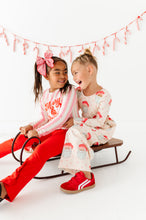 Load image into Gallery viewer, Pink Santas | ROMPER