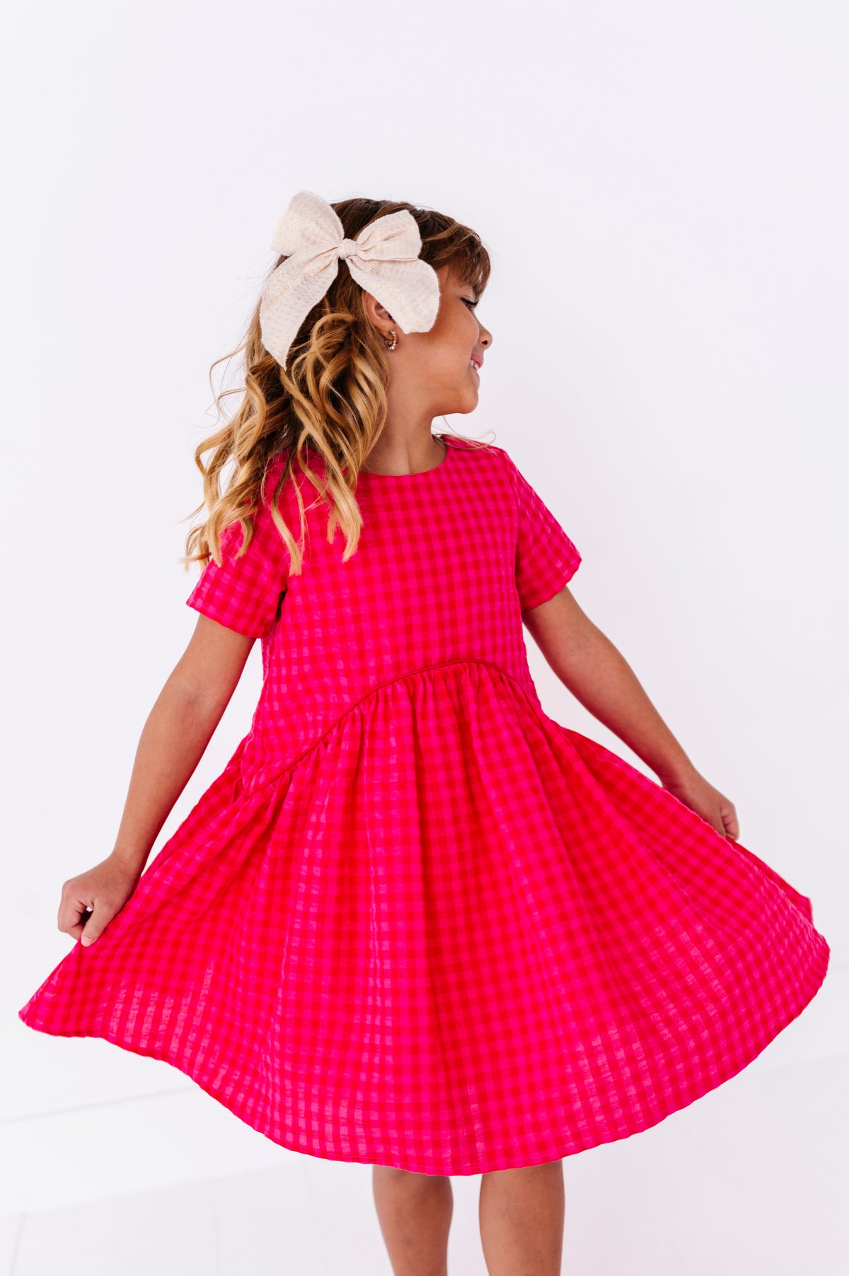Merry Berry Gingham | Swing Dress