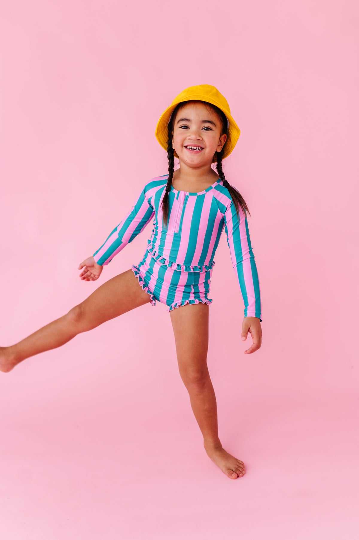 Cabanna Stripes | 1/4th ZIP RASHGUARD 2-PIECE