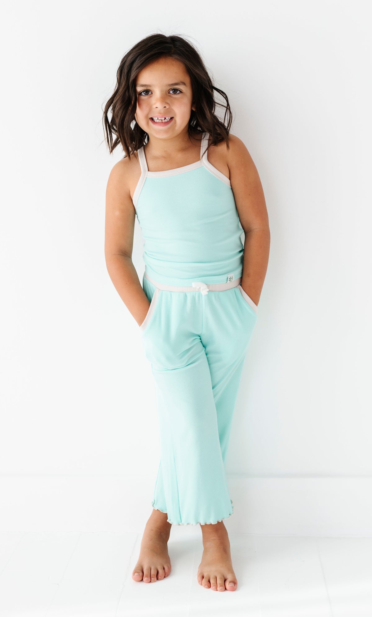 Ocean | Tank + Wide Leg RIB Set