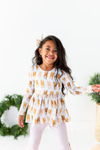 Load image into Gallery viewer, Girly Reindeer | Scoop Back Peplum