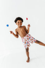 Load image into Gallery viewer, Firecrackers + Franks | BOYS Swim Shorts