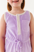 Load image into Gallery viewer, Violet: TERRY ROMPER