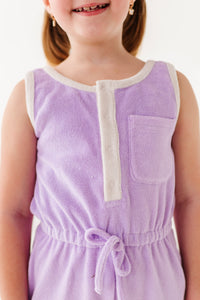 Violet: TERRY ROMPER