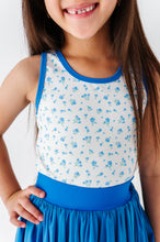 Load image into Gallery viewer, Blue Petite Floral | Retro Tank SET