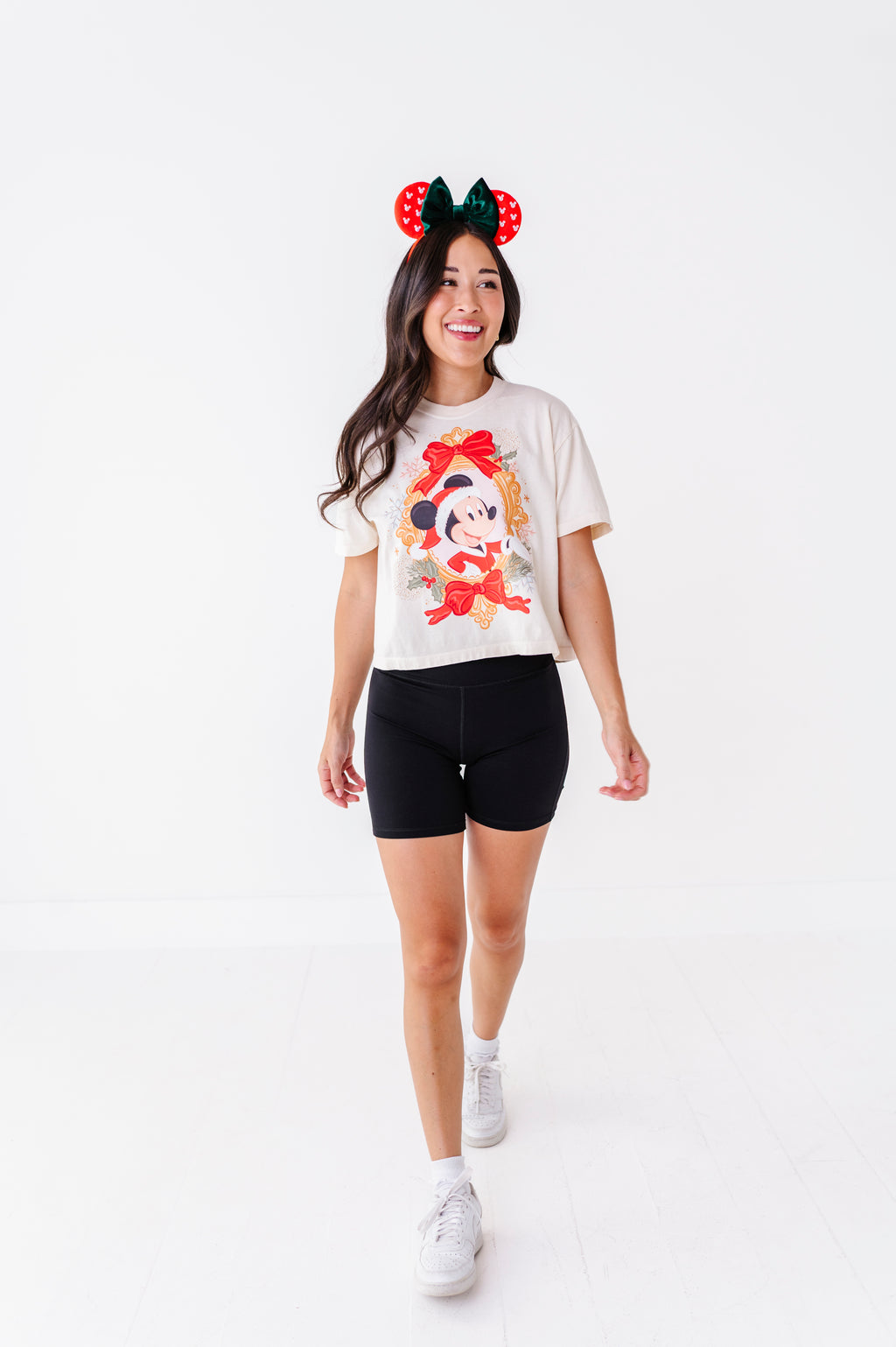 Mickey Bow Frame | ADULT Cream *BOTH CROP + FULL LENGTH HERE!*