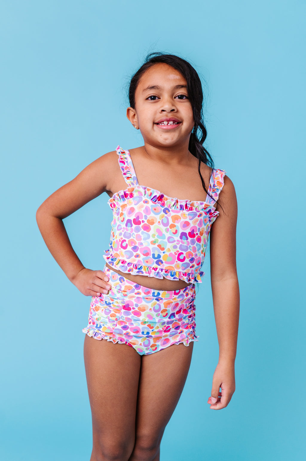 Sugarwave Leopard | BANDEAU RUFFLE 2-PIECE