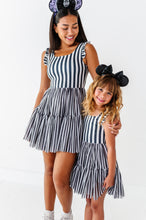 Load image into Gallery viewer, Midnight Stripe | KIDS Ruffle Mesh Dress