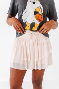 Almond | (ADULT) MESH SKORT
