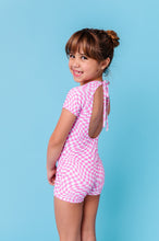 Load image into Gallery viewer, Bubblegum Wave Check | SURF SUIT ONE-PIECE