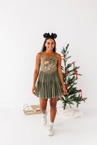 Holiday Snacks | (ADULT) Mesh GREEN DRESS