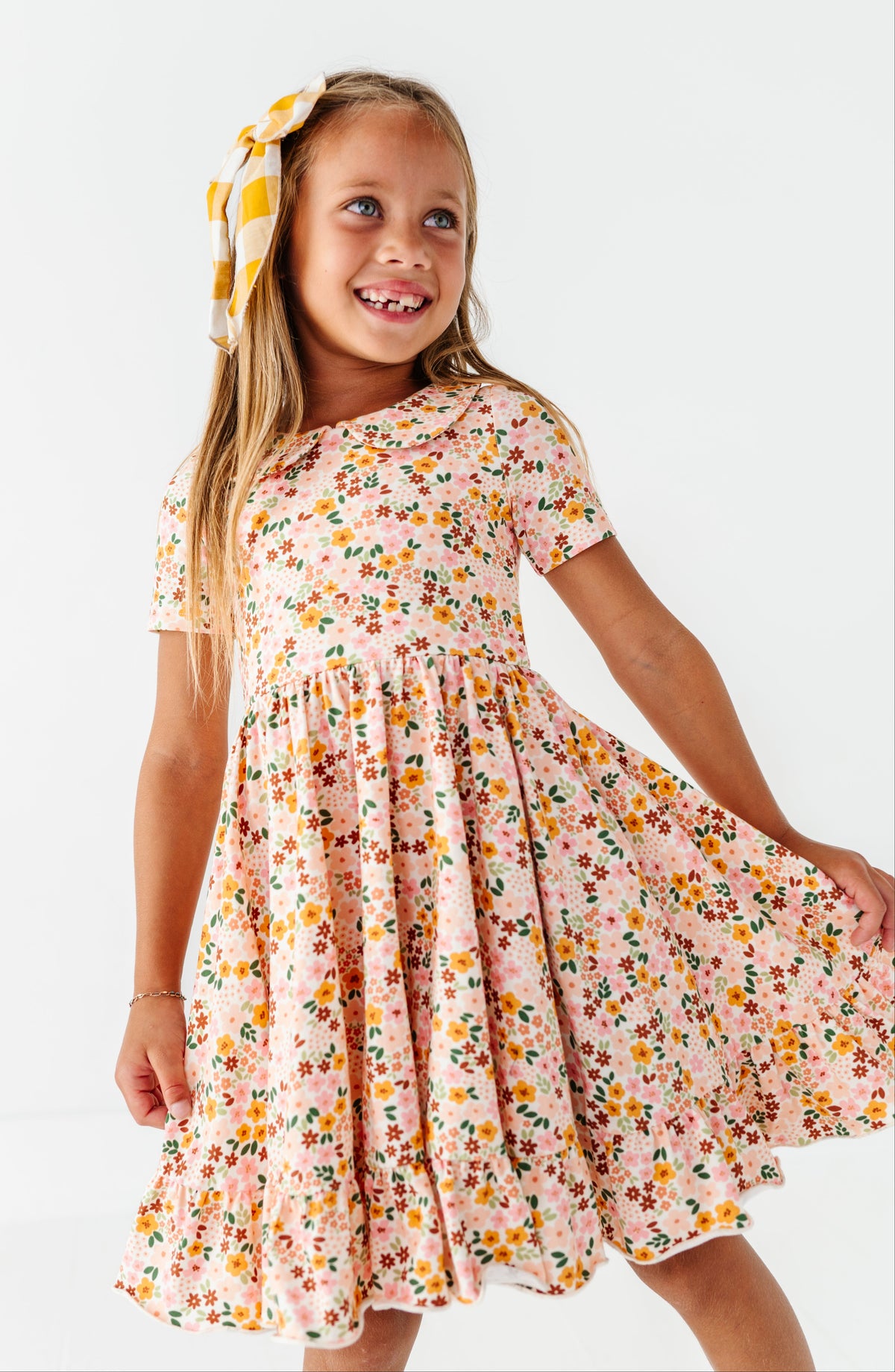 Autumn Posy | Collared Twirl Dress